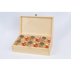 GOLDEN FOX SZKLANKI DO WHISKY AMBER FIRE DEER GOLD - 6 SZT W SKRZYNCE